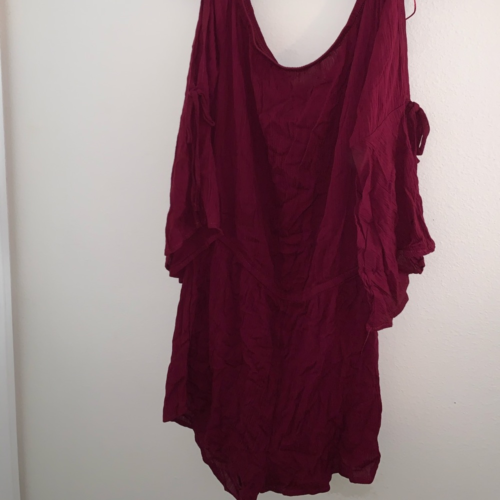 Burgundy Romper